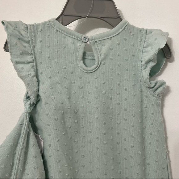 NWT Kyle & Deena Baby Girls 2-Pc. Romper & Sun Hat Set - light mint green - Picture 4 of 7